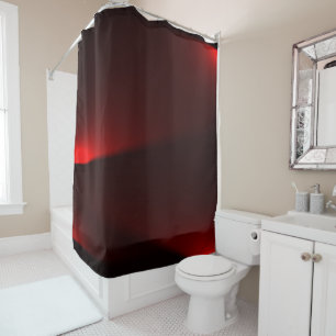 Rideaux De Douche Canneberge Et Lumières Noires