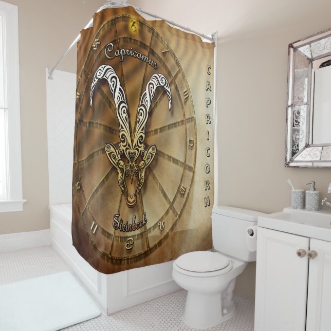 Rideaux De Douche Capricorn Zodiac Astrologie (En situation)