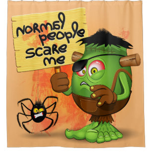 Rideaux De Douche Caractère Frankenstein de 'Normal People Scare Me'