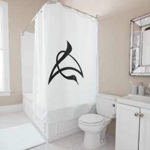 Rideaux De Douche Caractères kanji en forme de grue pour Cho