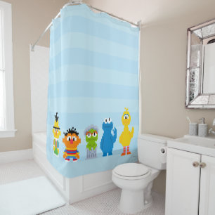 Rideaux De Douche Caractères Pixel Sesame Street