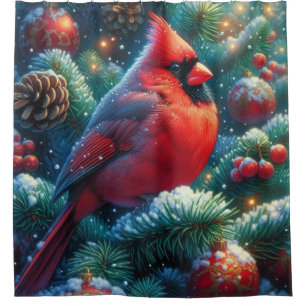 Rideaux De Douche Cardinal de Noël/hiver