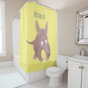 Rideaux De Douche Caricature amusante de Aardvark