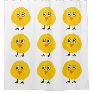 Rideaux De Douche Caricature au poulet mignon