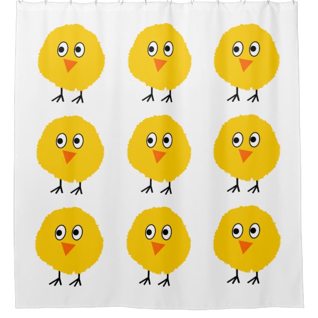 Rideaux De Douche Caricature au poulet mignon (Devant)