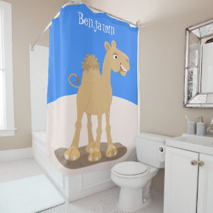 Rideaux De Douche Caricature de dromadaire joyeux et souriant