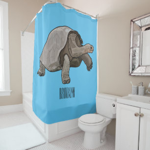 Rideaux De Douche Caricature de la tortue des Galapagos