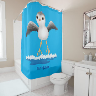 Rideaux De Douche Caricature en bécasseau mignon