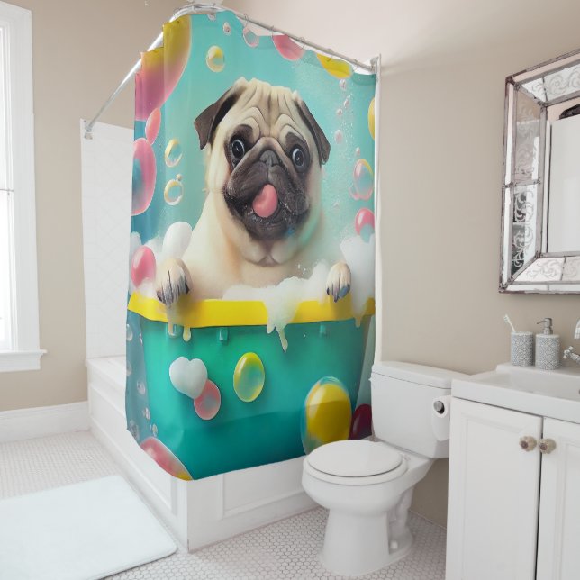 Rideaux De Douche Carlin en Baignoire avec bulles (En situation)