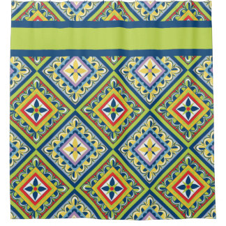 Rideaux De Douche Carreau de Talavera vert