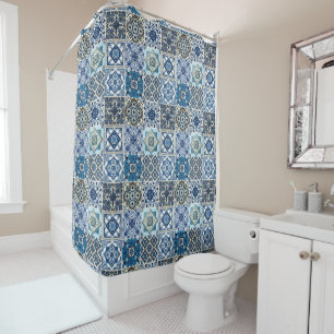 Rideaux De Douche Carrelage méditerranéen, Portugais, Azulejo, Majol