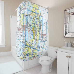Rideaux De Douche Carte aéronautique