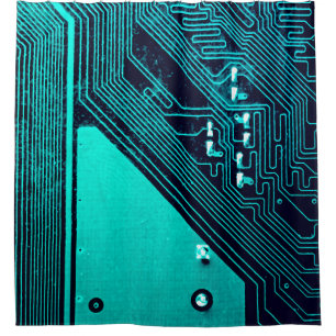 Rideaux De Douche Carte de circuit. Matériel informatique électroniq