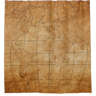 Rideaux De Douche carte du monde