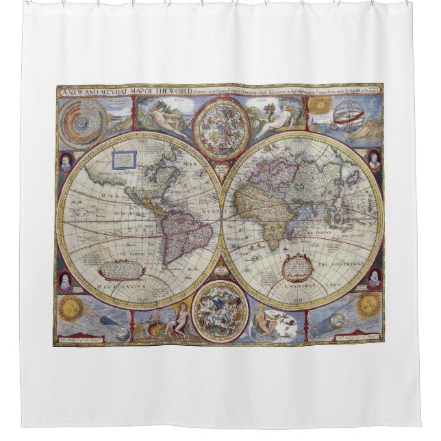 Rideaux De Douche Carte du monde antique n°3 (Devant)