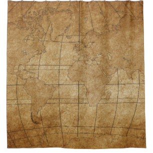 Rideaux De Douche Carte du monde : Guide mondial d'exploration