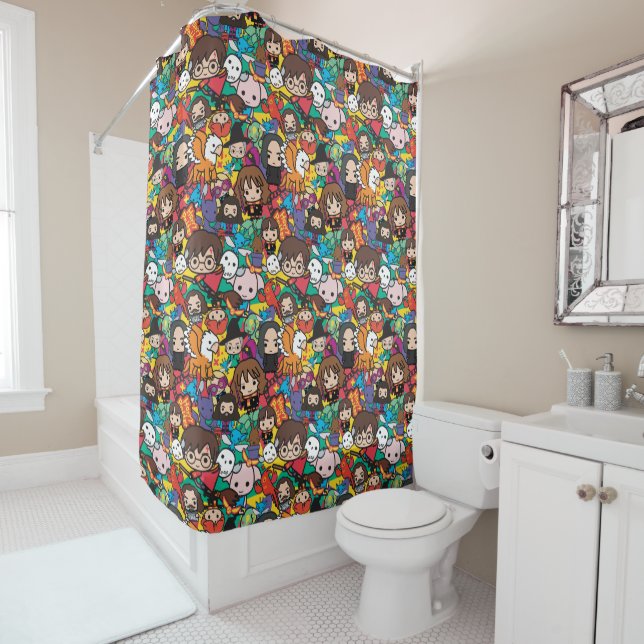 Rideaux De Douche Cartoon Harry Potter Character Toss Pattern (En situation)
