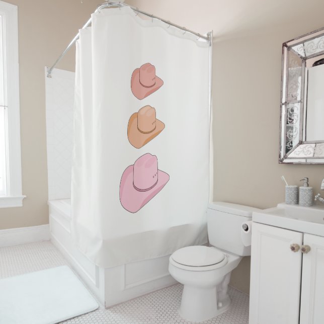 Rideaux De Douche Casquettes Cowboy (En situation)