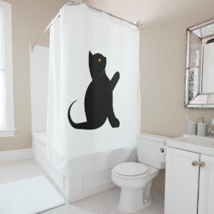 Rideaux De Douche Cat dit bonjour