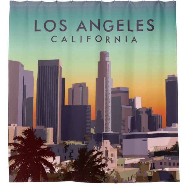 Rideaux De Douche Centre-ville de Los Angeles (Devant)