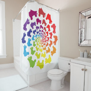 Rideaux De Douche cercle arc-en-ciel