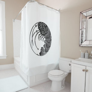 Rideaux De Douche Cercle de langouste épineuse