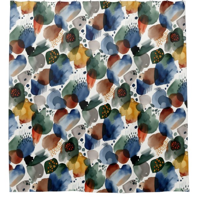 Rideaux De Douche cercles abstraits sans soudure (Devant)