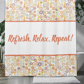 Rideaux De Douche Cercles d'automne modernes du milieu du siècle