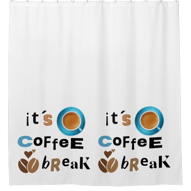 Rideaux De Douche c'est une pause café (Devant)