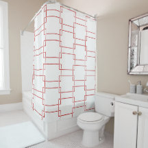 Chaîne géométrique rouge et blanc