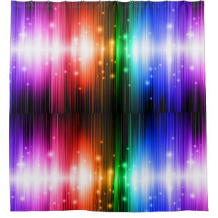 Rideaux De Douche chakra, couleurs arc-en-ciel, étincelles, parties