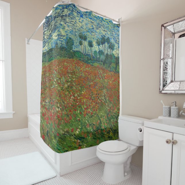 Rideaux De Douche Champ de culture Van Gogh (En situation)