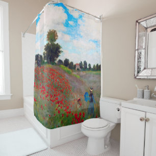 Rideaux De Douche Champ de pavot, Monet