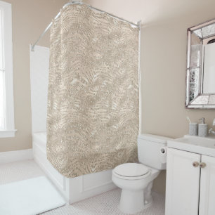 Rideaux De Douche Champagne Gold White Glitzy Parties scintillant Ze