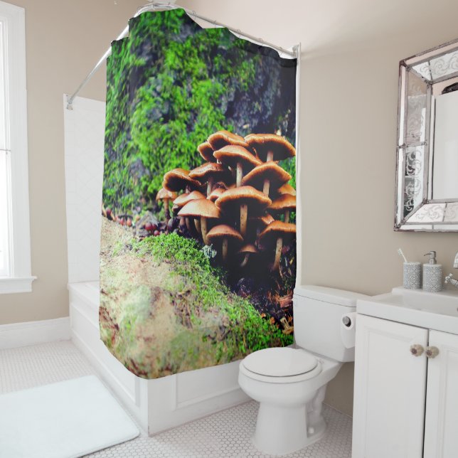 Rideaux De Douche Champignons (En situation)