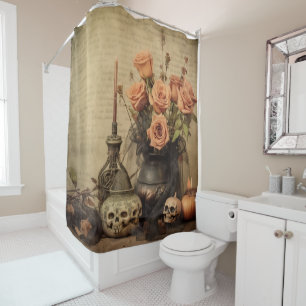 Rideaux De Douche Chariot Halloween vintage (4)