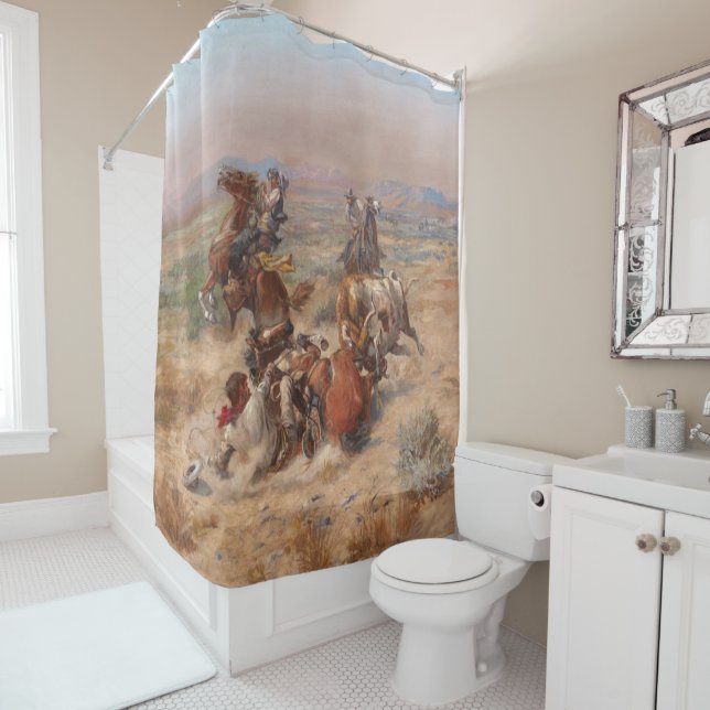 Rideaux De Douche Charles M. Russell La Vie Forte (En situation)