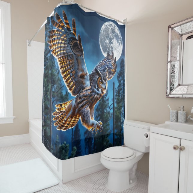 Rideaux De Douche Chasse aux chouettes (En situation)
