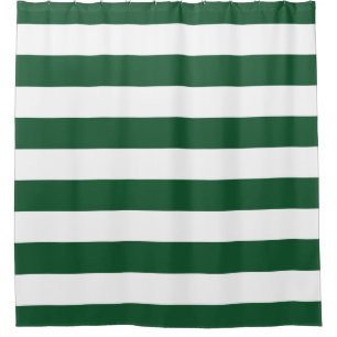 Rideaux De Douche Chasseur Green Large Stripes