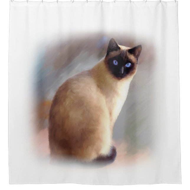 Rideaux De Douche Chat 613 siamois (Devant)