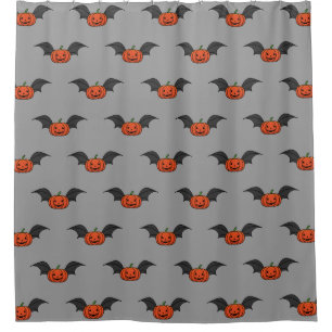 Rideaux De Douche Chat Citrouille d'Halloween