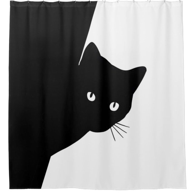 Rideaux De Douche Chat noir (Devant)