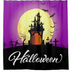 Rideaux De Douche Château de Halloween