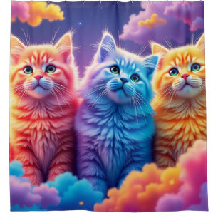 Rideaux De Douche Chatons colorés