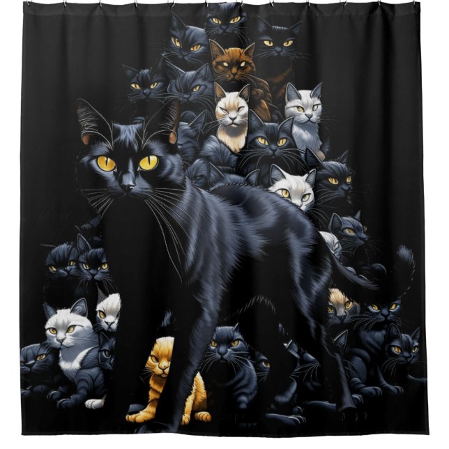 Rideaux De Douche Chats (Devant)