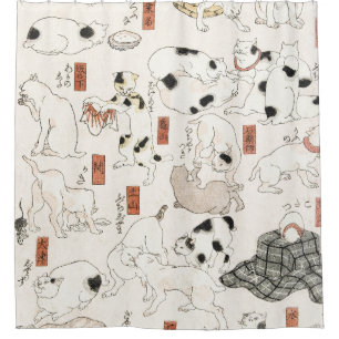 Rideaux De Douche Chats (1847-1850) Utagawa Kuniyoshi.