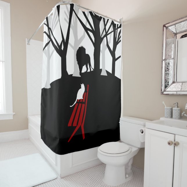 Rideaux De Douche Chats dans le jardin (En situation)