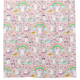 Rideaux De Douche Chats Unicorn
