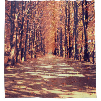 Rideaux De Douche Chemin forestier d'automne : Voyage paysager paisi