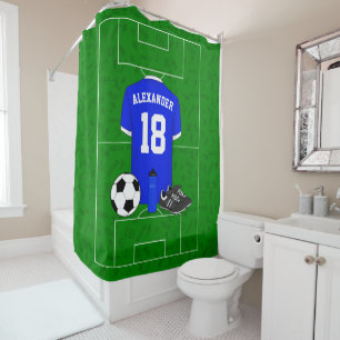 Rideaux De Douche Chemise de football personnalisée